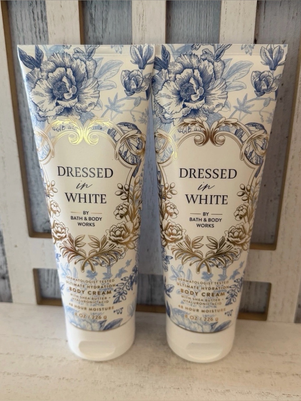 Bath & Body Works DRESSED IN WHITE Ultimate Hydration Body Cream Set x2 New